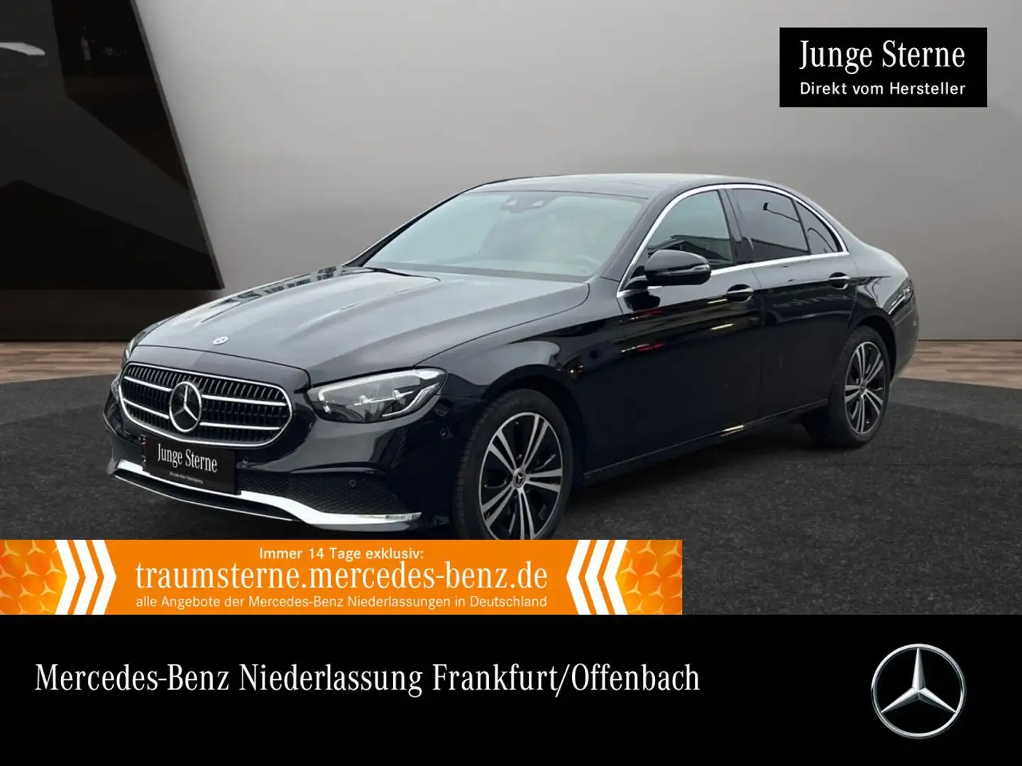 Mercedes-Benz E 200 4M AVANTG+PANO+AHK+LED+FAHRASS+KAMERA+9G Schwarz - 1