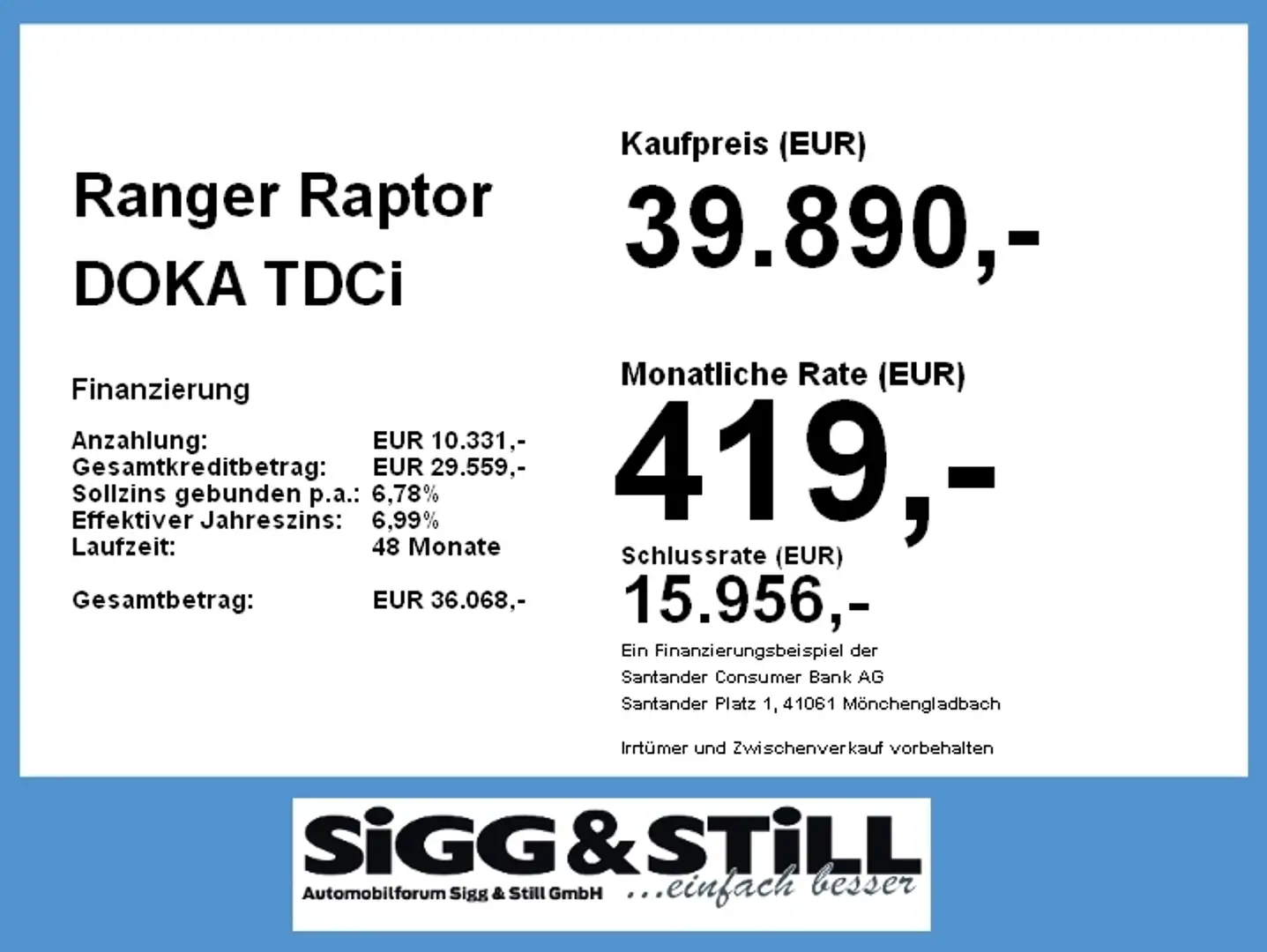 Ford Ranger Raptor DOKA AHK*LED*NAVI*STANDH*SHZ*CAM Grau - 2