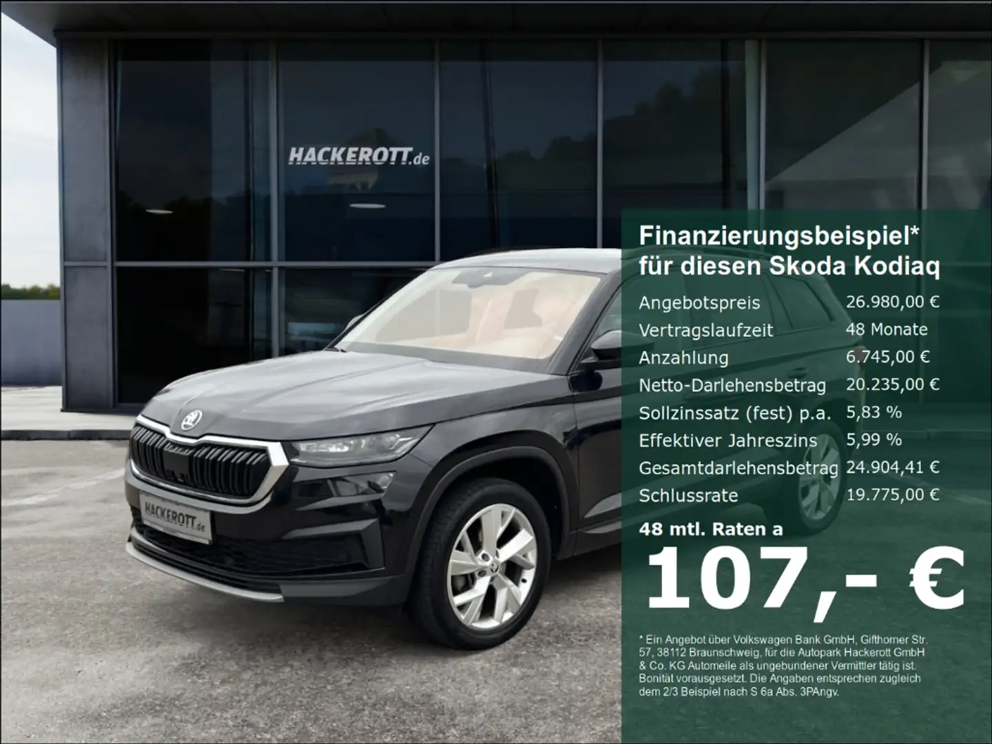 Skoda Kodiaq Tour 2.0 TDI AHK Frontsch. heizb. Navi ACC SHZ v+h Noir - 1
