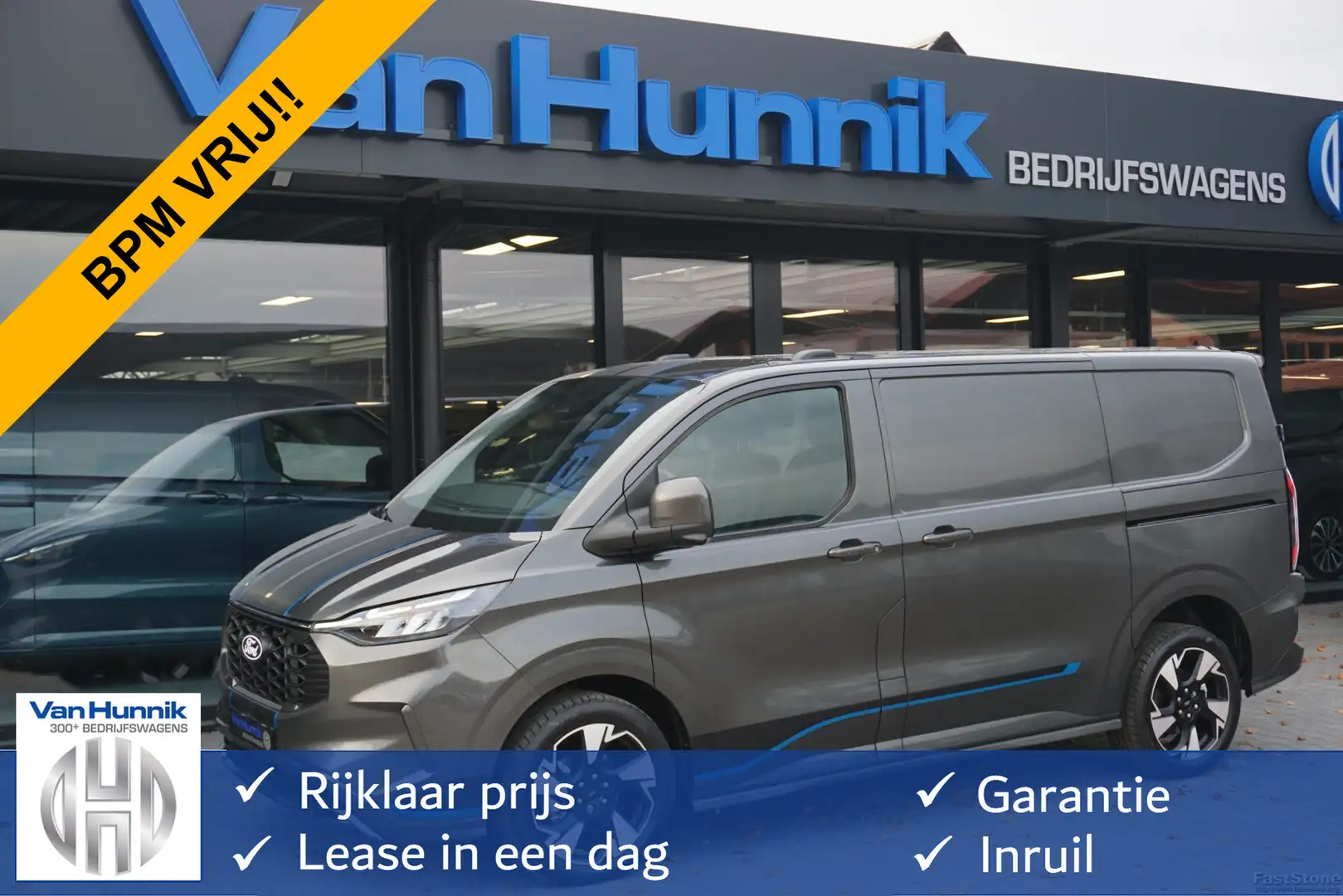 Ford Transit Custom 320S 170PK Sport AUT AWD BPM VRIJ!! ACC, Trekhaak, Gris - 1