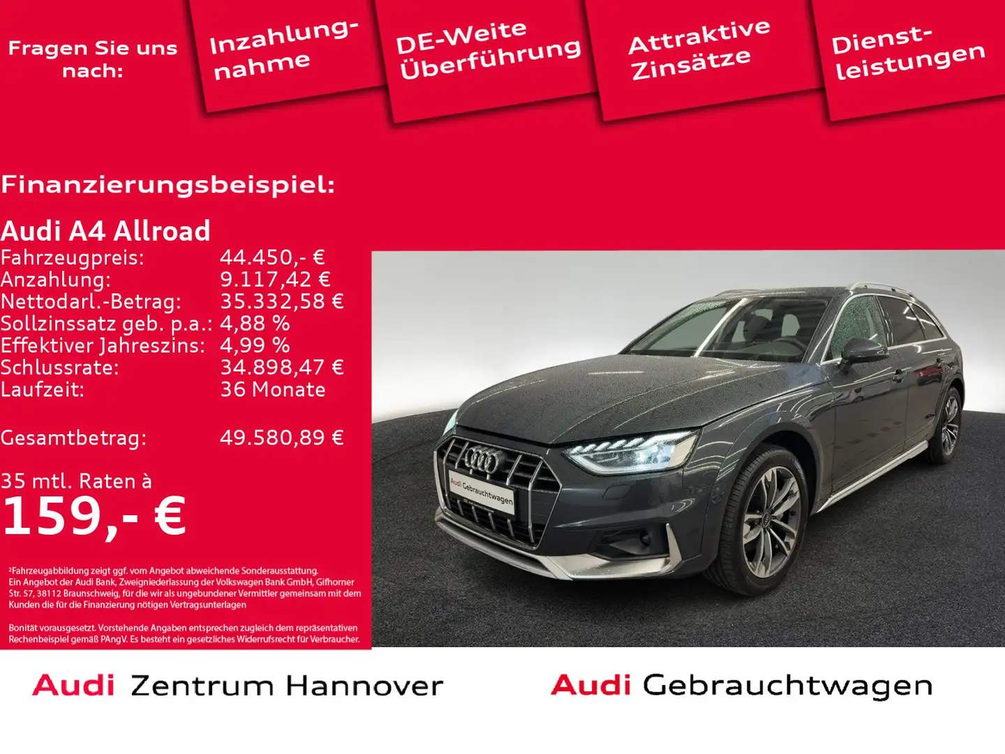 Audi A4 allroad A4 allroad 40 TDI quattro Matrix Kamera AHK Navi Grau - 1