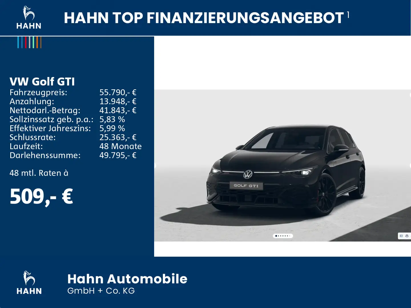 Volkswagen Golf GTI Clubsport 2,0 l TSI OPF 300 PS DSG Schwarz - 2