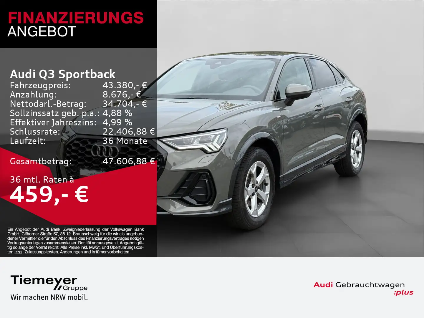 Audi Q3 35 TFSI 2x S LINE LM20 AHK MATRIX K Grau - 1