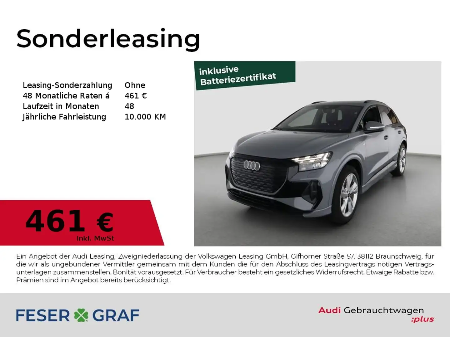 Audi Q4 e-tron 45 qu. S line Ext. Matrix Navi RüKa Grau - 1