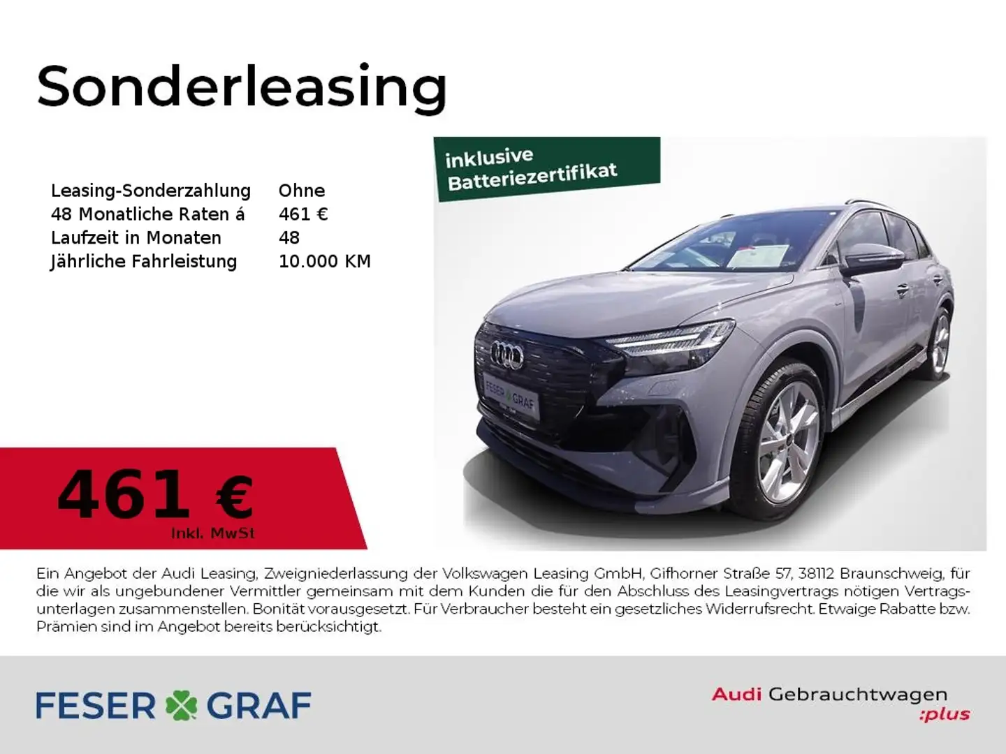 Audi Q4 e-tron 45 qu. S line Ext. Matrix Navi RüKa Grau - 1