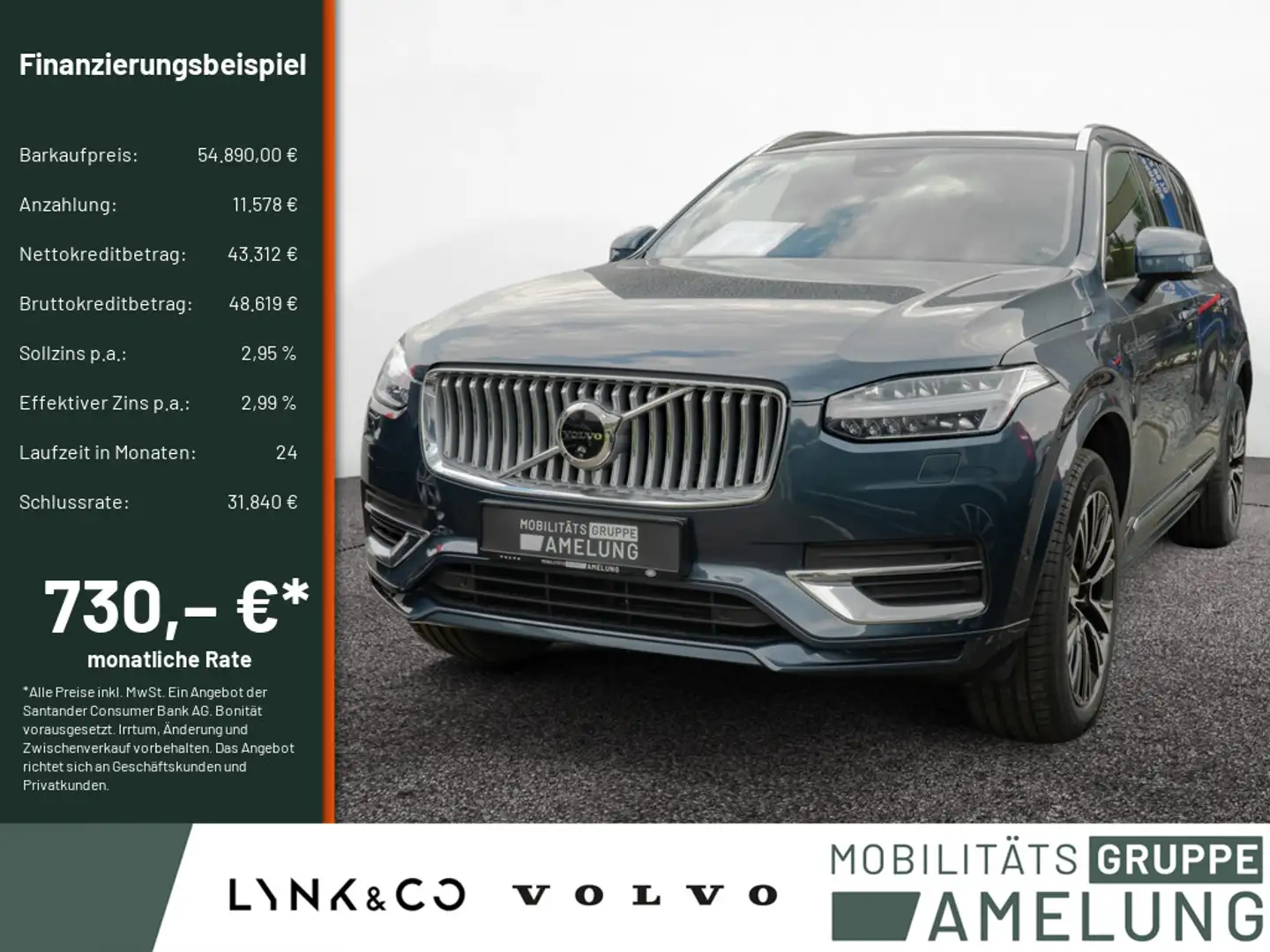 Volvo XC90 T8 AWD Plus Bright PANO 360° 7-SITZER Blau - 1