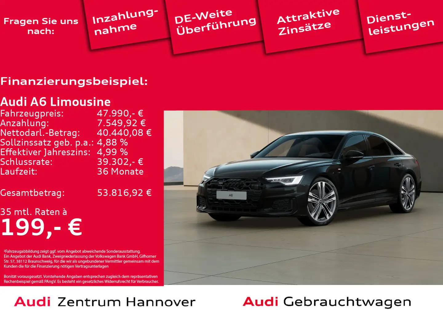 Audi A6 S line 45 TFSI quattro Matrix Kamer Noir - 1