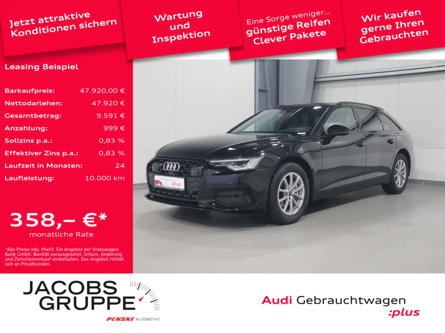 Audi A6 Avant 40 TDI quattro advanced Matrix*R-Kamera*TopV Schwarz - 1