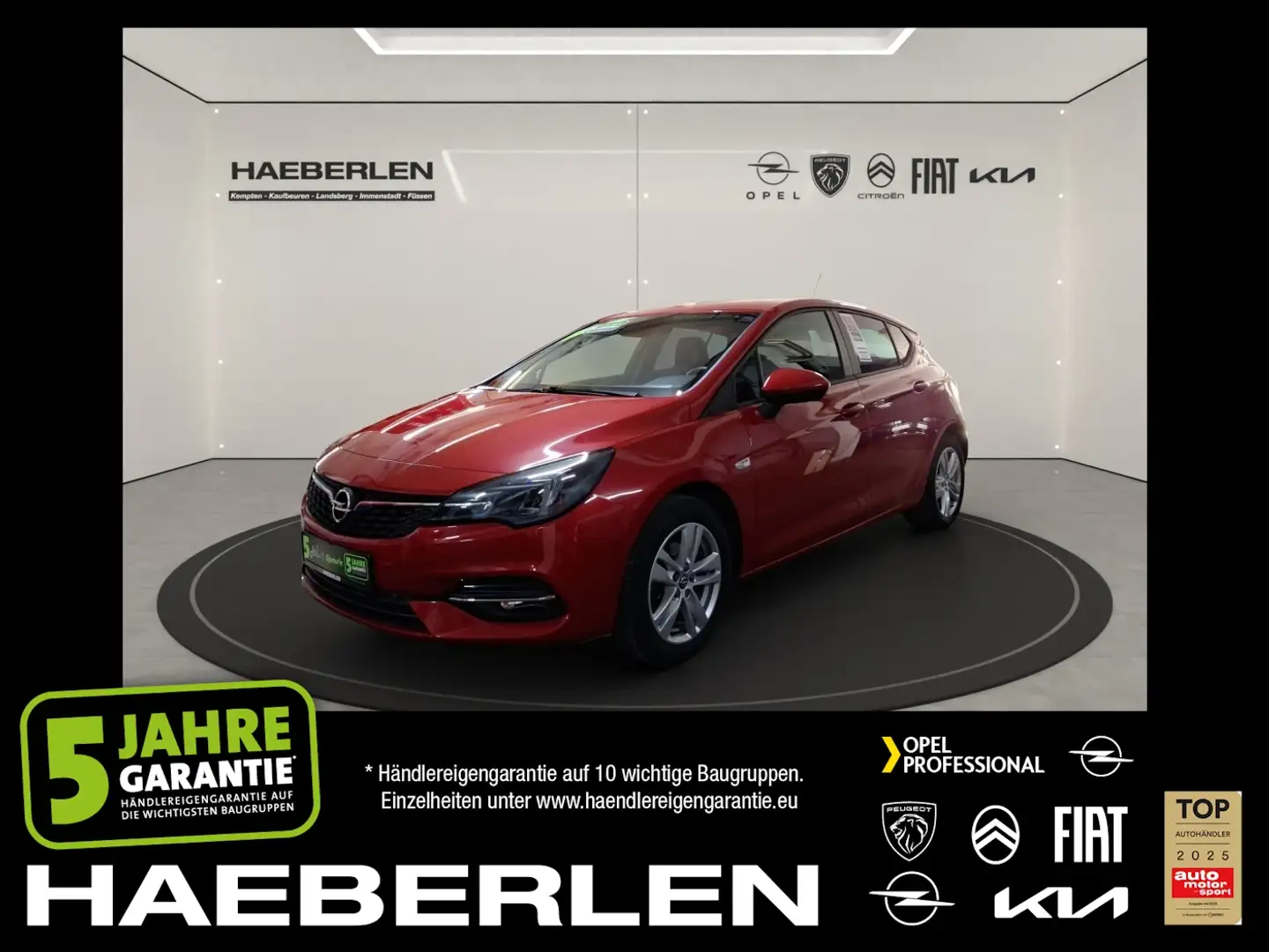 Opel Astra K 1.2 Turbo Edition Matrix+LED+Navi+SHZ+LM Rood - 1