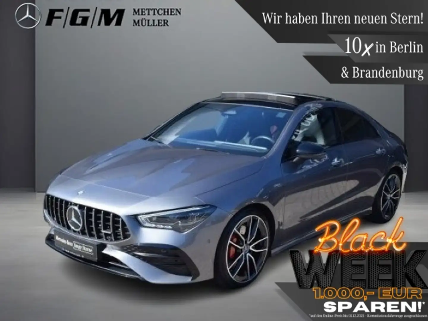 Mercedes-Benz CLA 35 AMG 4M Burm|KeyGo|MBeam|S-Dach|TWA|Night Grau - 1