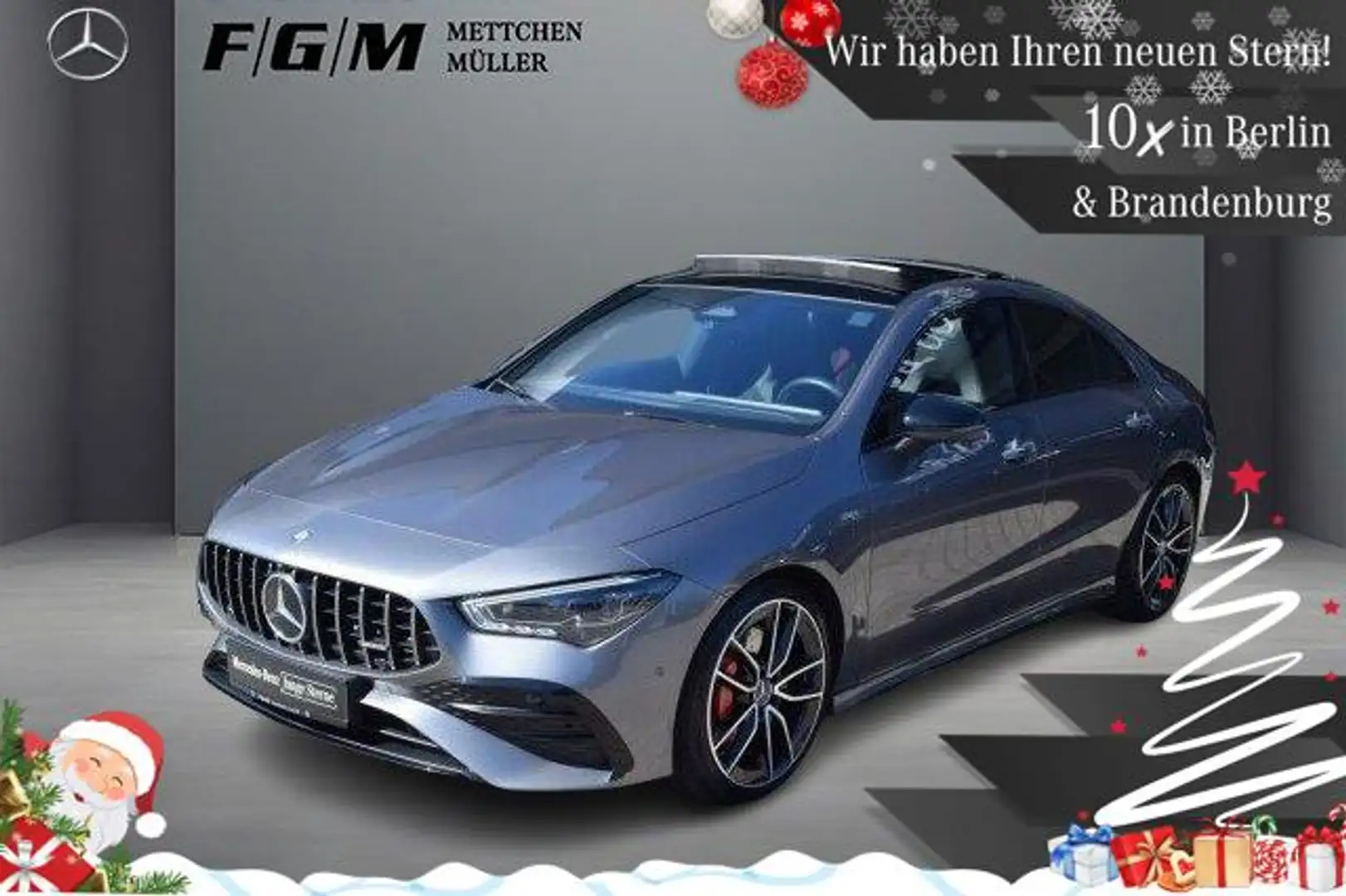 Mercedes-Benz CLA 35 AMG 4M Burm|KeyGo|MBeam|S-Dach|TWA|Night Gris - 1