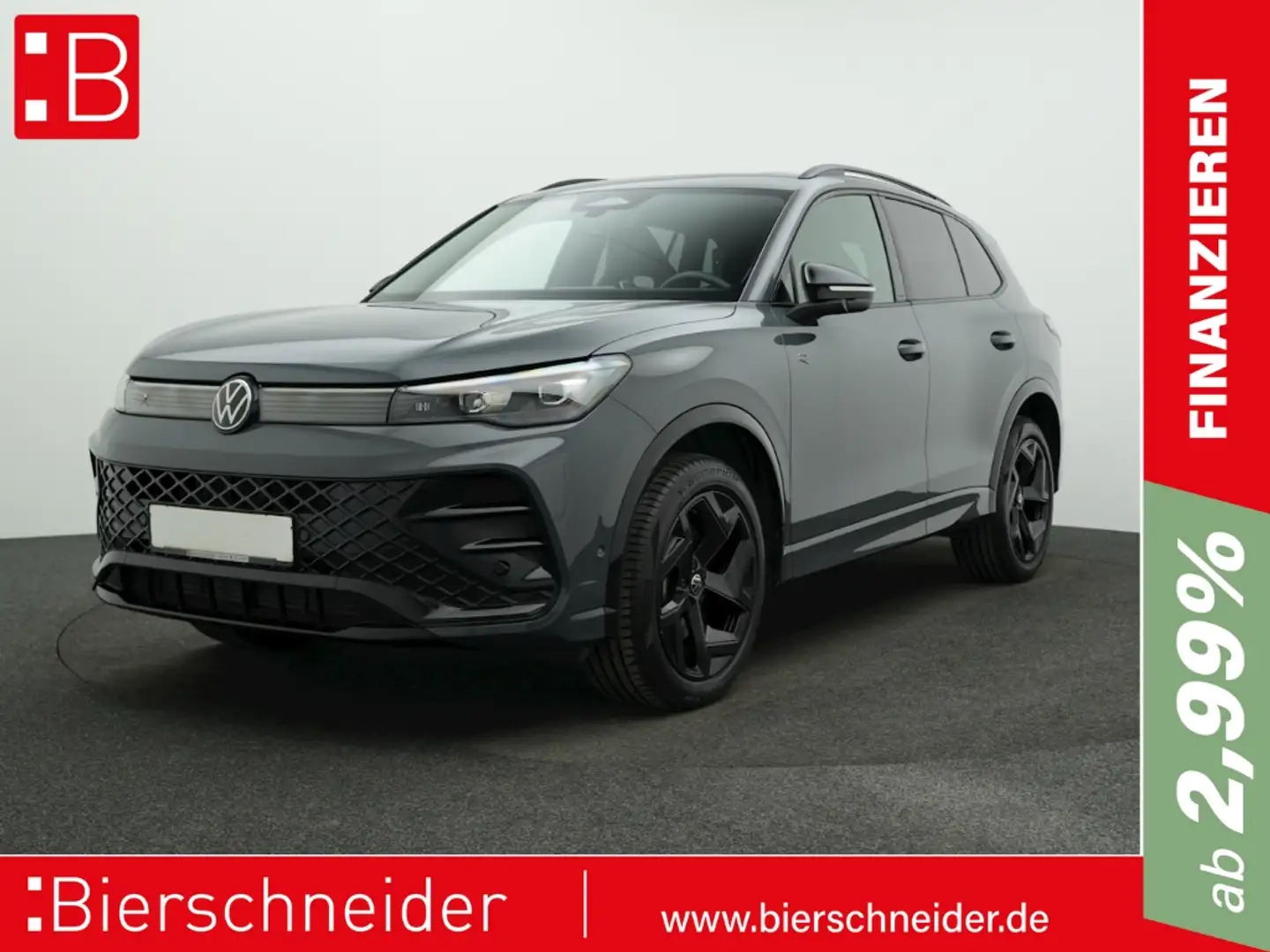 Volkswagen Tiguan 2.0 TDI DSG 4Mo. R-Line BLACK-STYLE AHK H&K ALU19 Grau - 1
