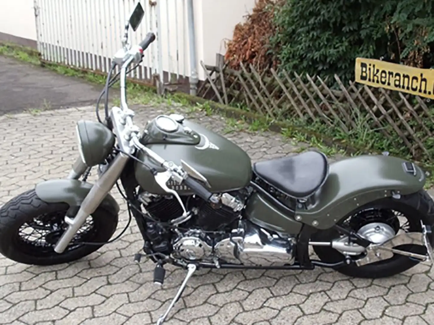 Yamaha XVS 650 Classic* Fat Military-Bobber-Umbau* Tüv* Top* Fekete - 2