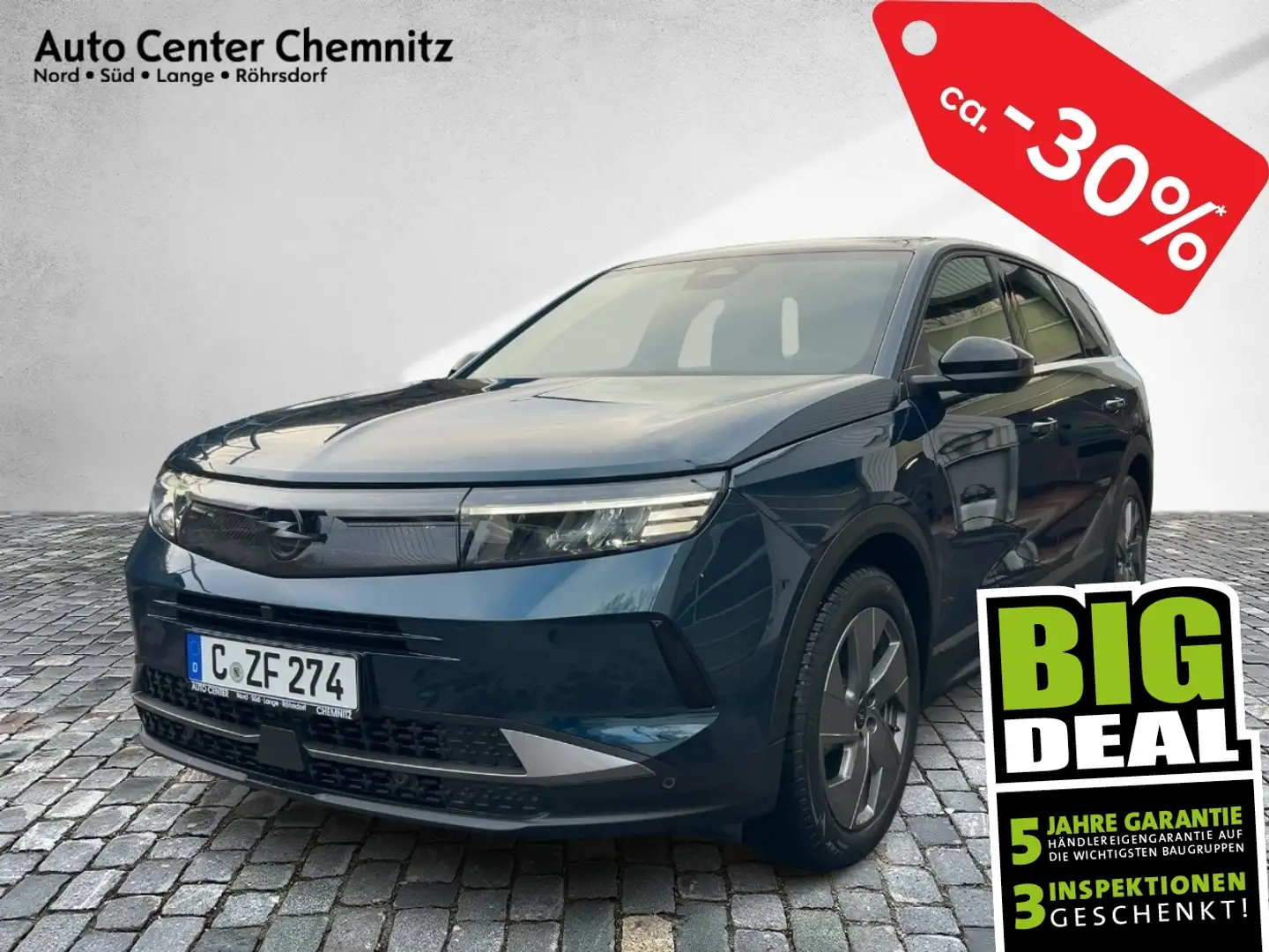 Opel Grandland AT6 Mild Hybrid Edition LED/Navi/KAM Blauw - 1