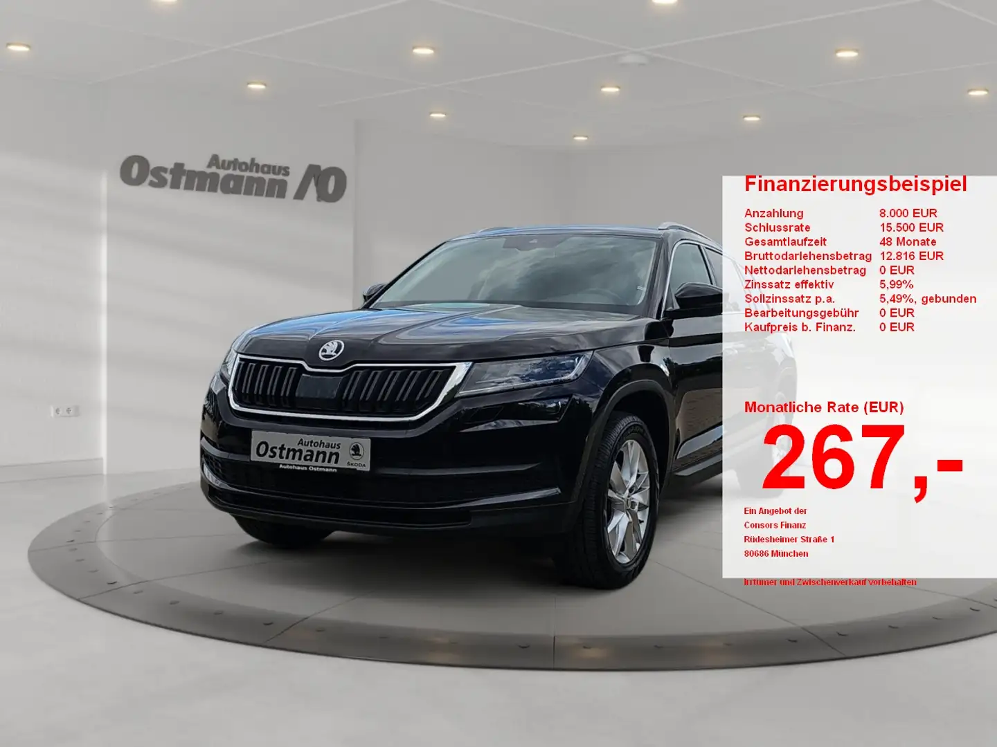 Skoda Kodiaq 2.0 TDI Style FLA GRA LED PDC KeyLess Zwart - 1