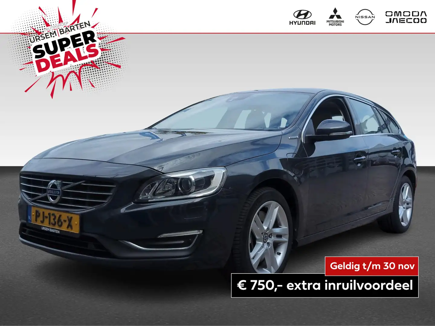 Volvo V60 2.4 D6 Twin Engine Summum Incl. Stoelverwarming | Gris - 1