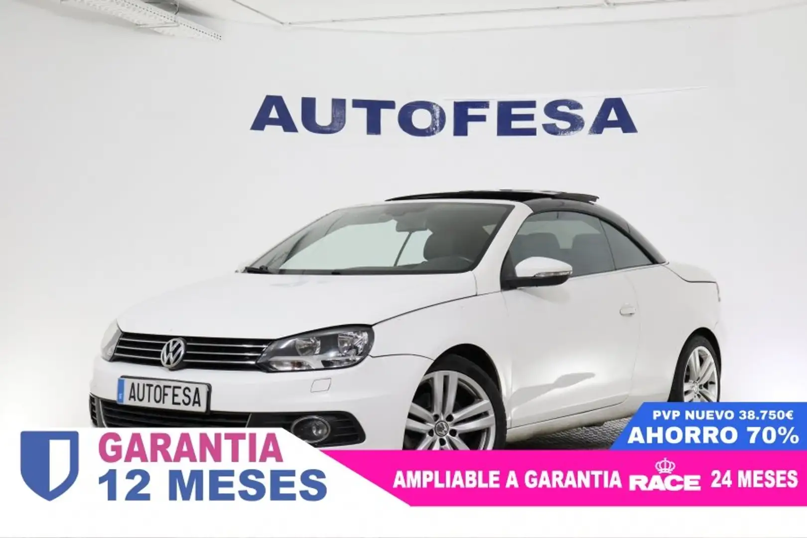 Volkswagen Eos 2.0 TDI 140cv SPORT 2P # TECHO ELEC, NAVY, CUERO Biały - 2
