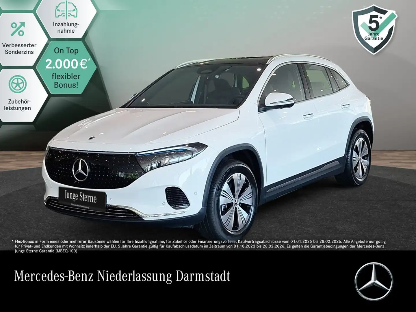 Mercedes-Benz EQA 350 4M PROG+PLUS-PAKET+PANO+360+MEMORY+KEYLESS Weiß - 1