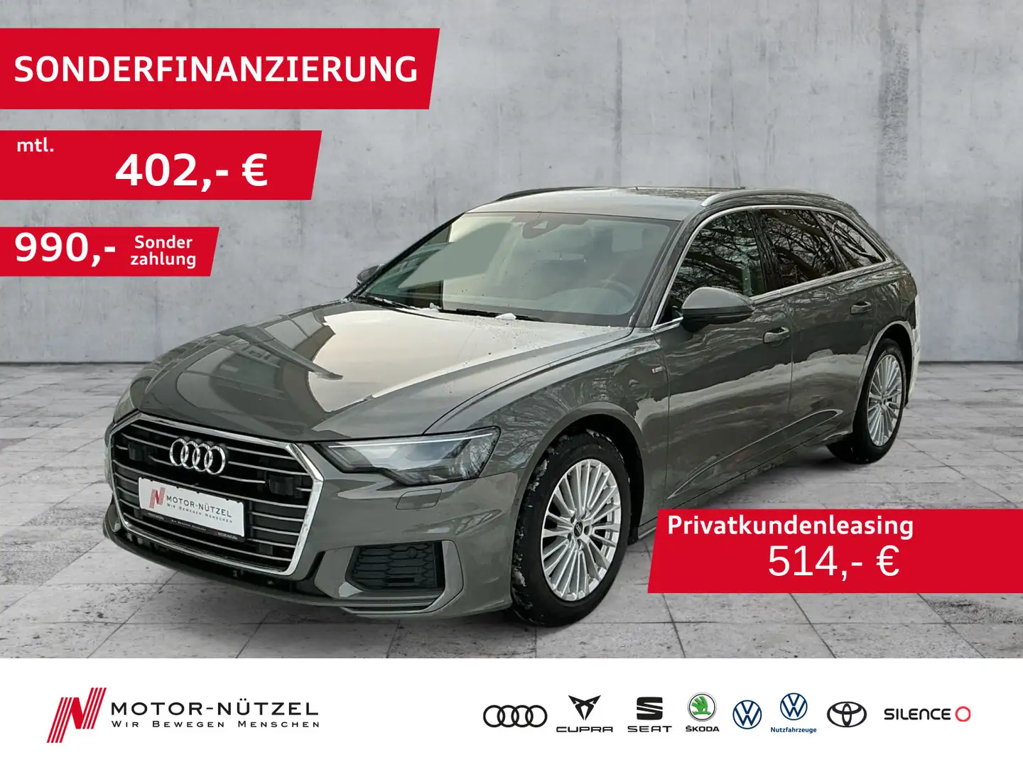 Audi A6 45 TFSI S-TR S-LINE EXT 5JG+LED+NAV+AHK Grau - 1