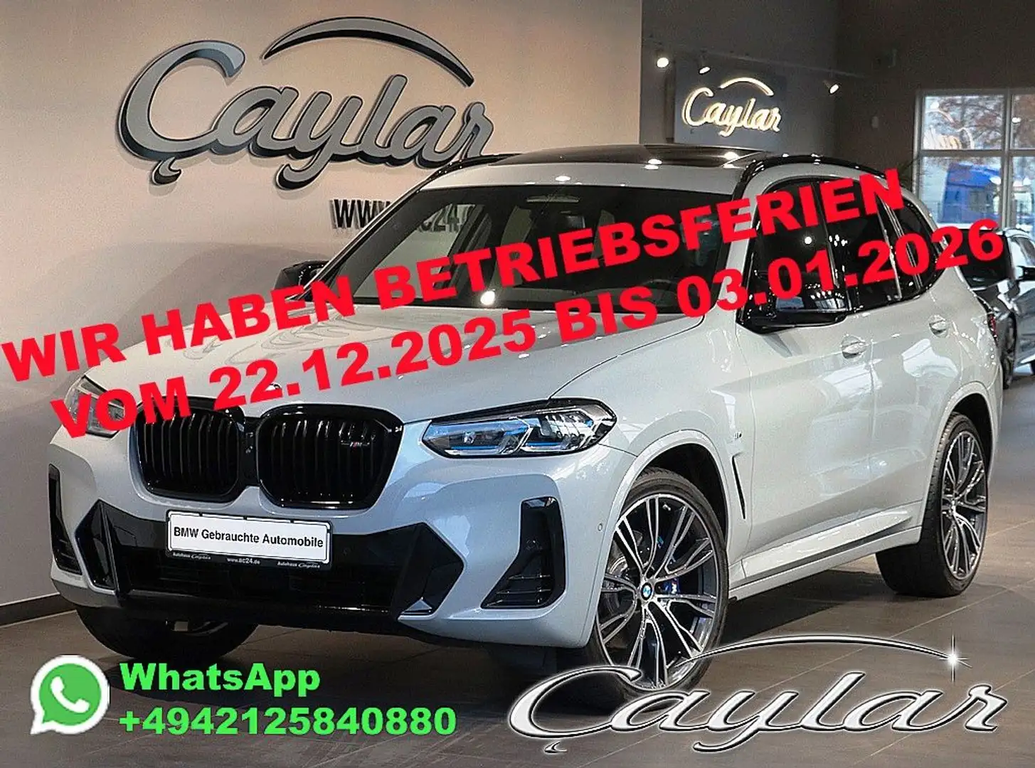 BMW X3 M d SITZBELÜFT LASER ACC 360° PANO AHK 21" Gris - 1