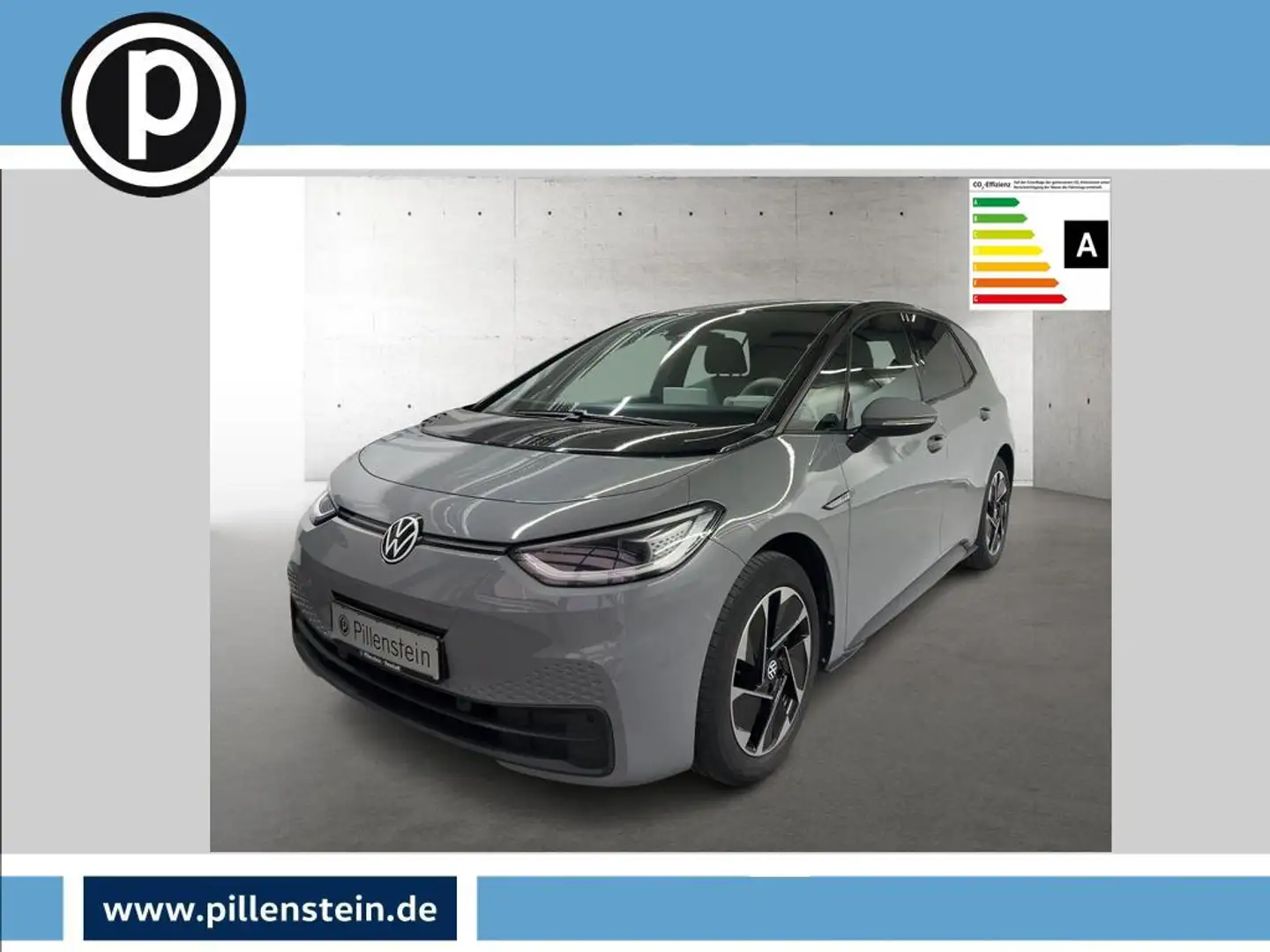 Volkswagen ID.3 PRO PERF BUSINESS NAVI+AHK+MATRIX+ALU+KAM, Grau - 1