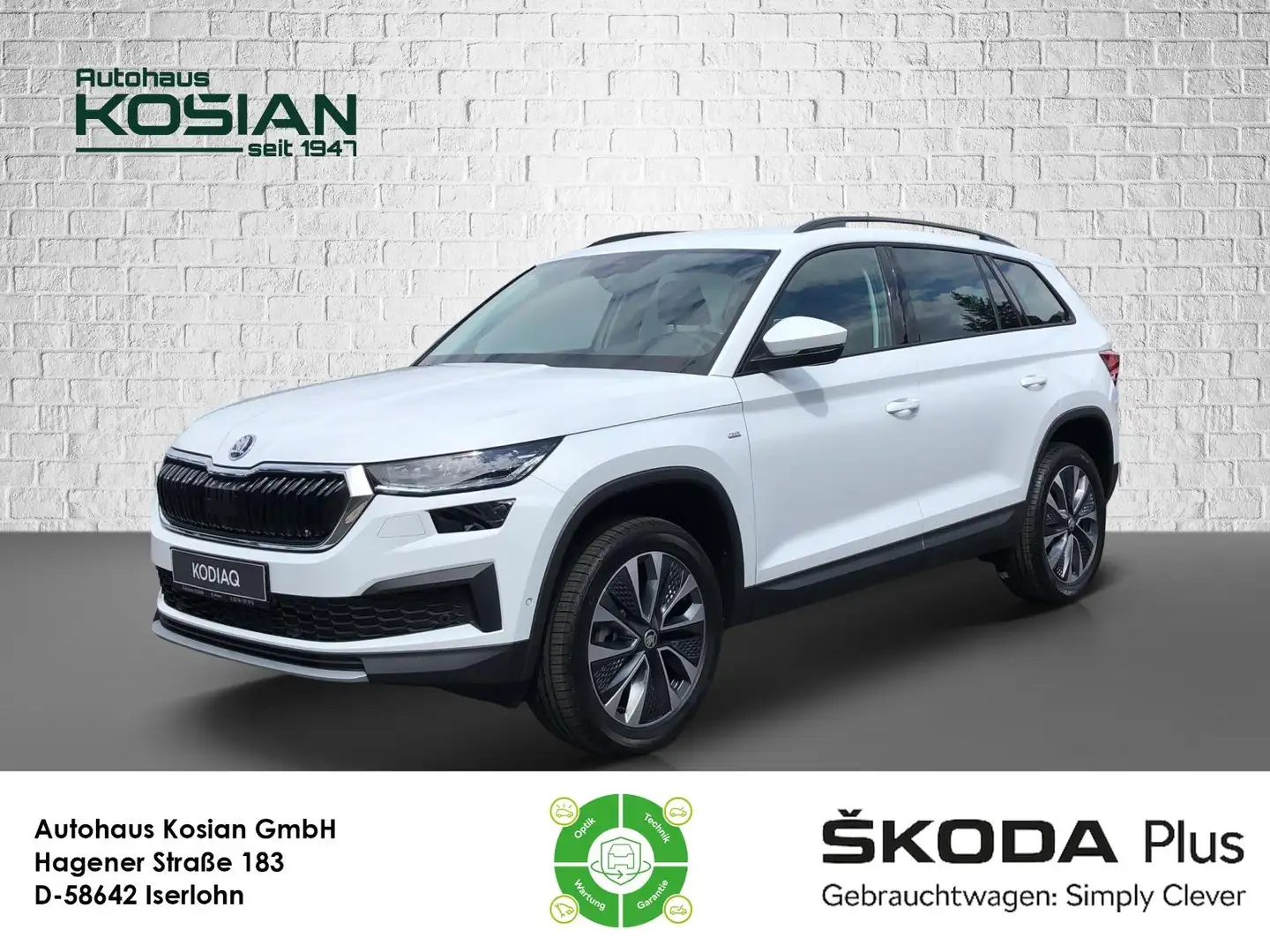 Skoda Kodiaq TOUR 2.0 TDI DSG NAVI+AHK+KAMERA+ACC+ Weiß - 1