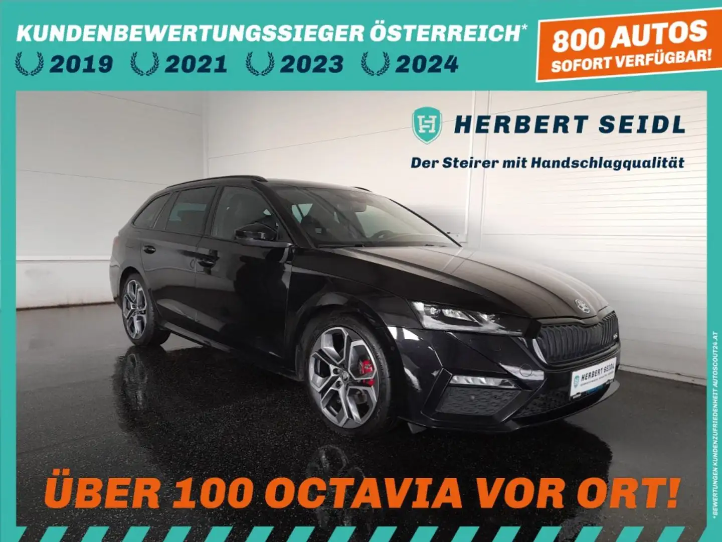 Skoda Octavia Combi "RS PLUS" 2,0 TDI DSG *19 ZOLL / RS EXKLUSIV INTERIEUR / MATRIX-LED / DCC / HEAD-UP / MEMORY & MASSAGE* Schwarz - 1