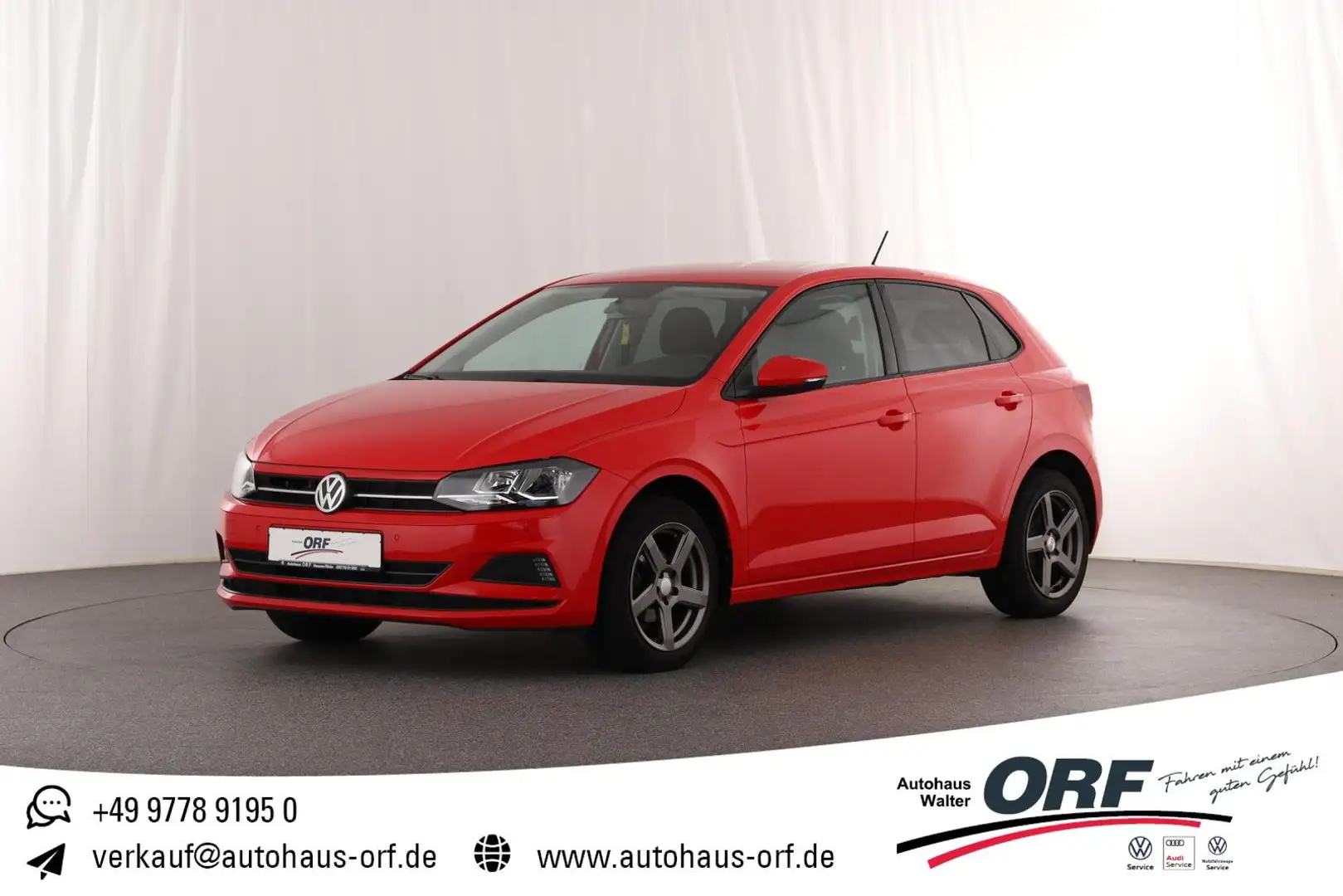Volkswagen Polo 1.0 TSI Comfortline SITZHZG ALARM KLIMA PDC ALU Rot - 1