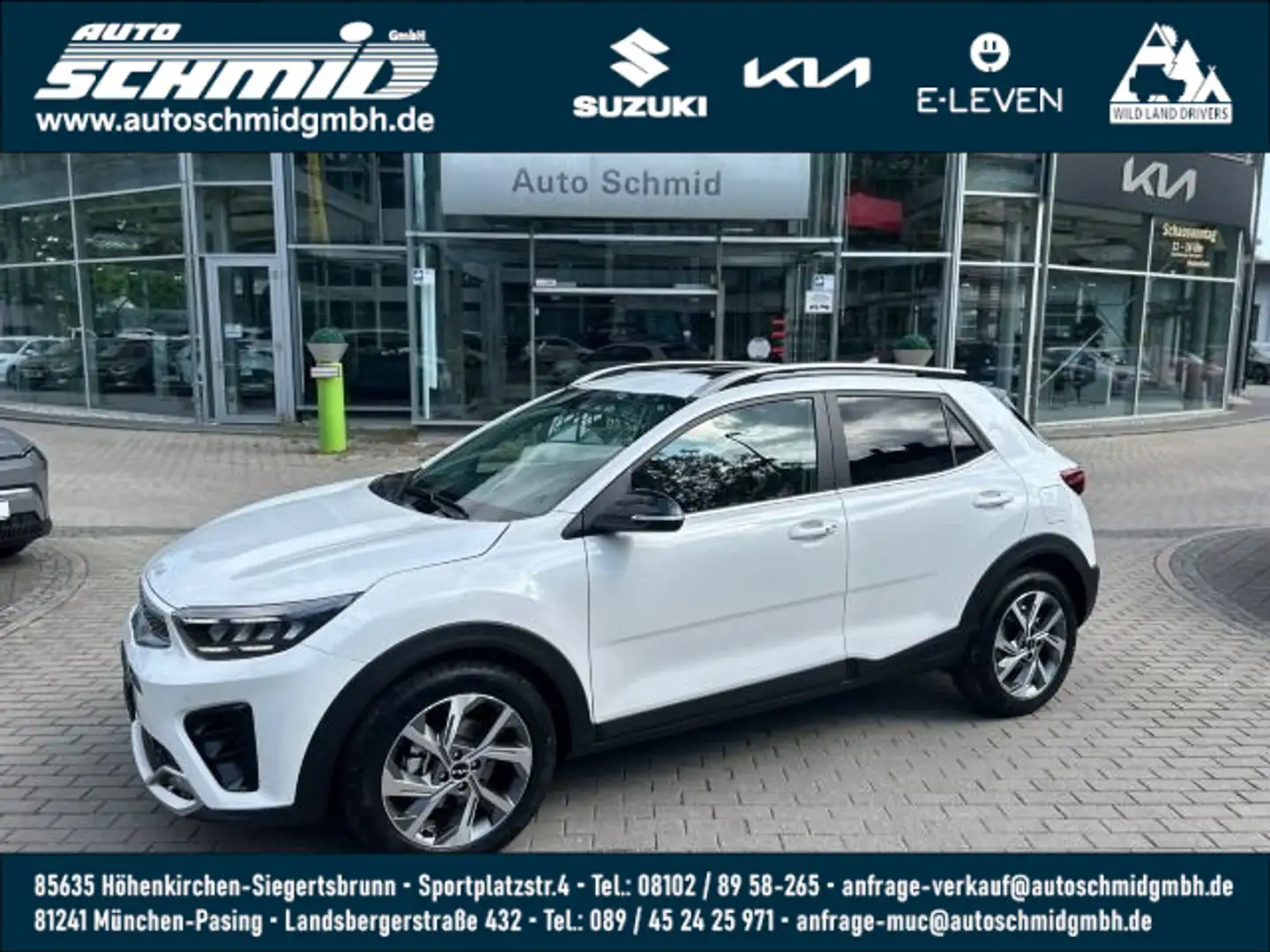 Kia Stonic STONIC 1.0T AUTOMATIK GT-LINE |TECHNIK|GLASDACH| Weiß - 1