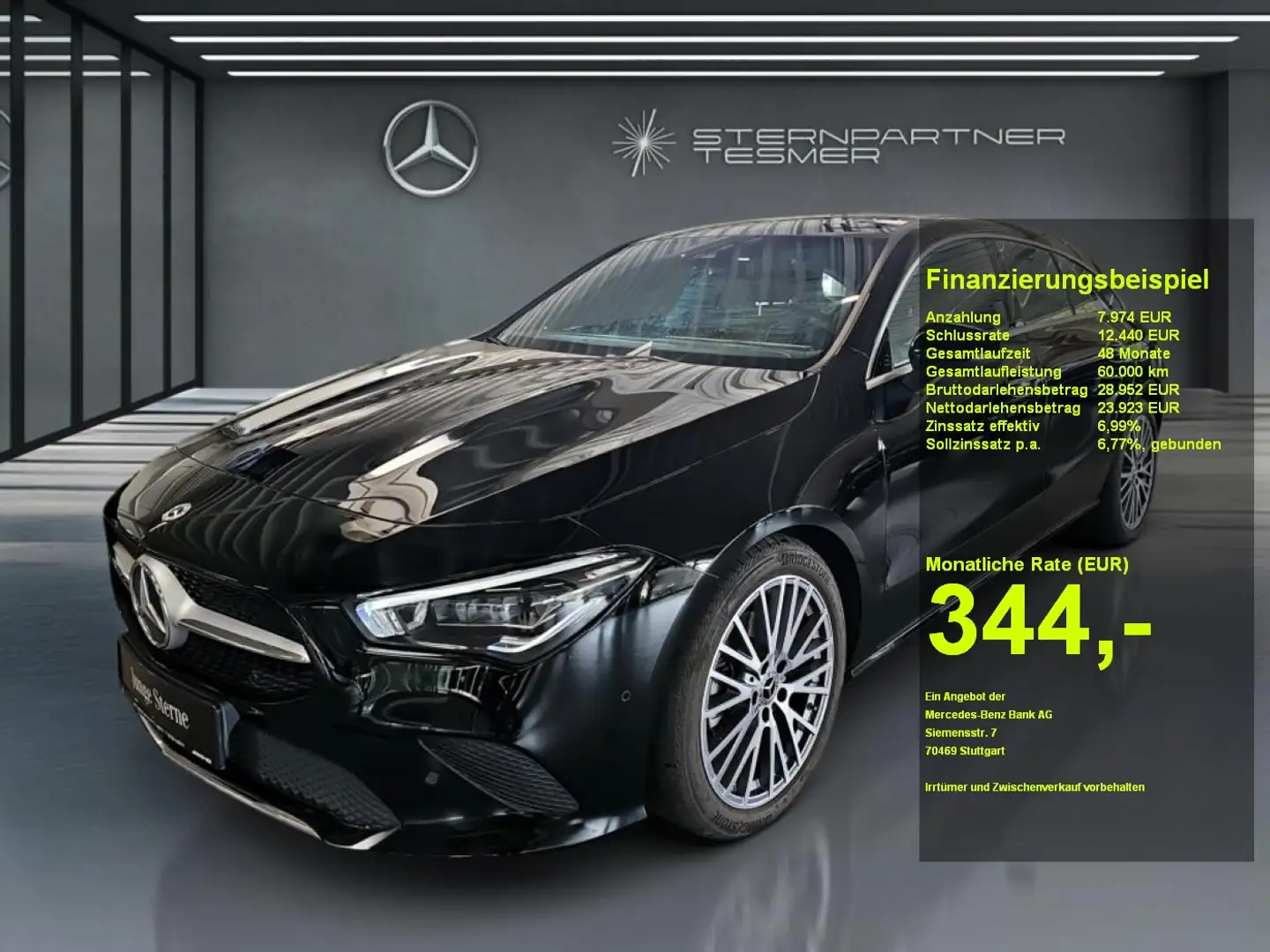 Mercedes-Benz CLA 200 SB PROGRESSIVE+MBUX+PANO+MBEAM+AMBIENTE Noir - 1