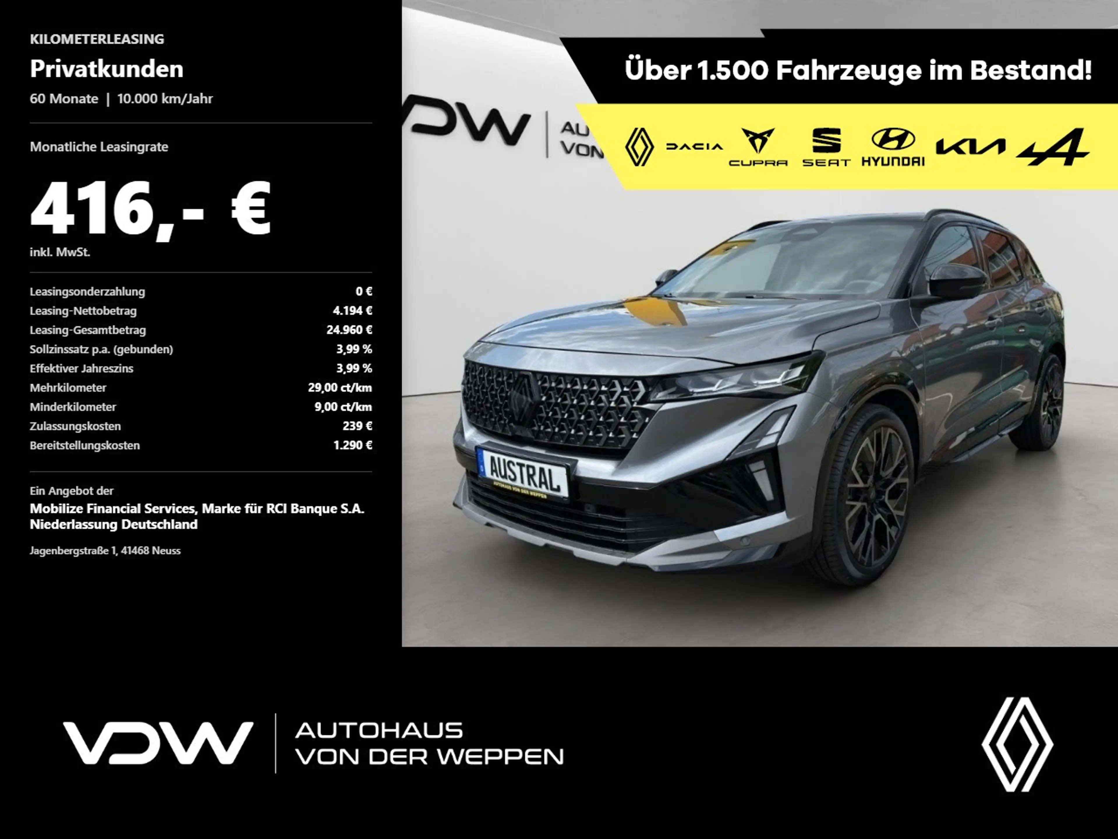 Renault Austral Esprit Alpine Full Hybrid E-Tech 200 Klima Navi