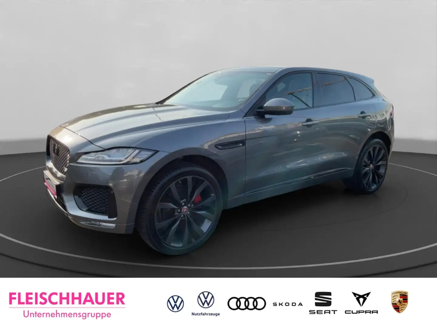 Jaguar F-Pace S 3.0 AWD AD AHK-el. klappb. El. Panodach Navi Led Grau - 1