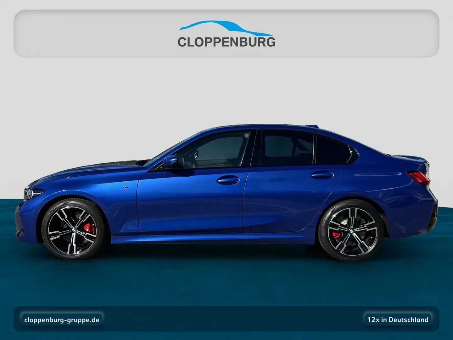 BMW 320 d Limousine M Sportpaket AHK+Navi+ACC+SHZ+LED Blau - 2