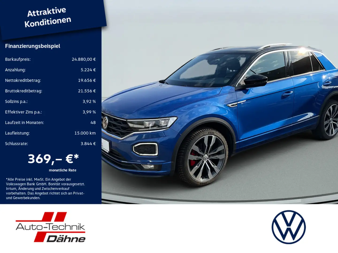 Volkswagen T-Roc 1.5 TSI DSG Sport KAMERA NAVI ACC LED Blau - 1