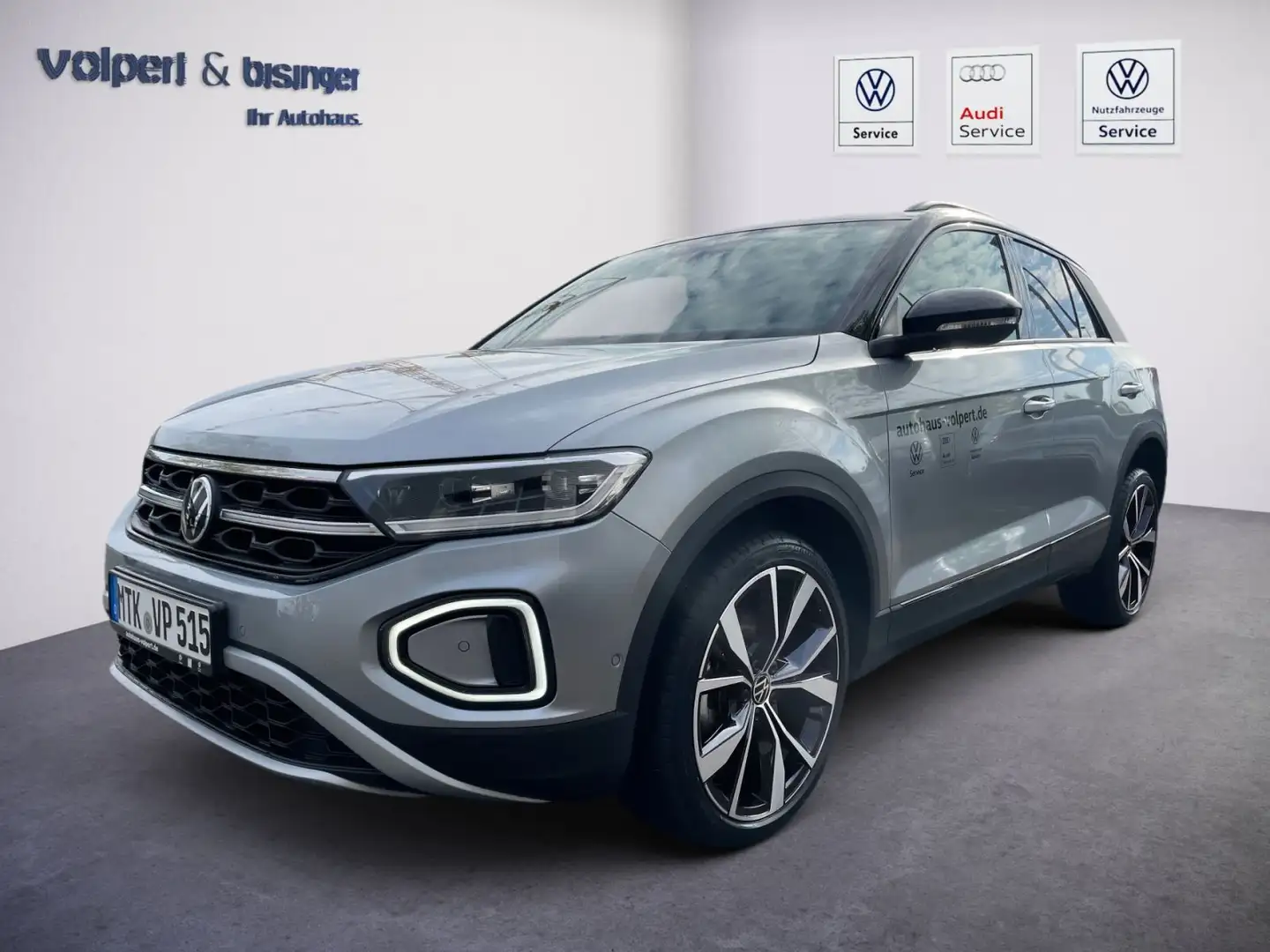 Volkswagen T-Roc Style 1,5 l TSI DSG*AHK*Navi*elektr.Heckkl Silber - 1