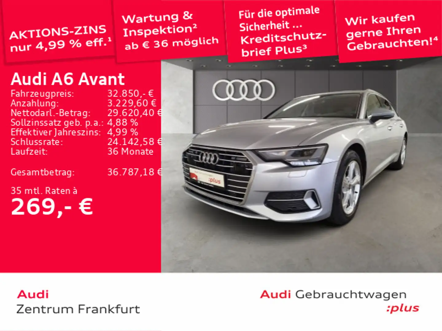 Audi A6 40 TDI quattro S tronic sport LED AHK A Plateado - 1