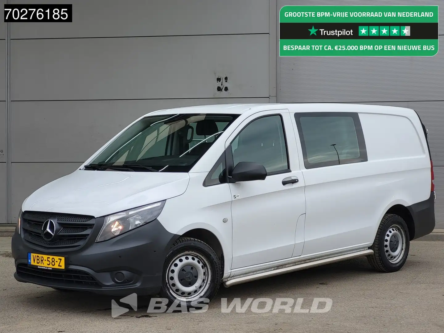 Mercedes-Benz Vito 111 Dubbel Cabine L2H1 Navi Trekhaak Airco Camera Wit - 1