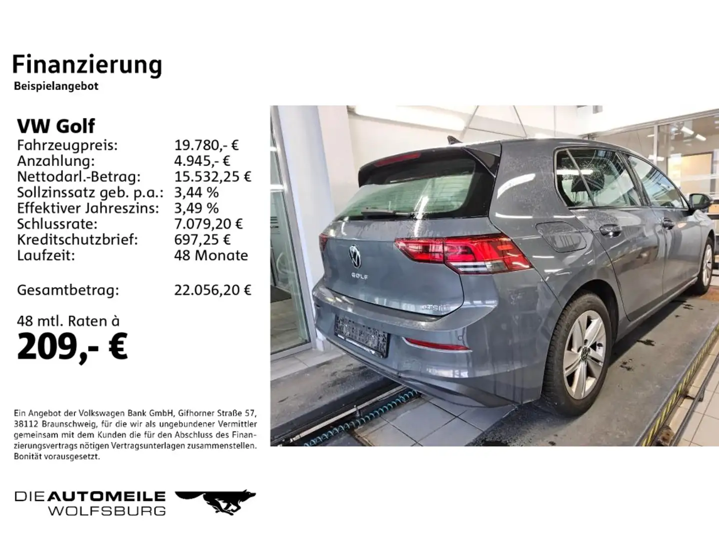 Volkswagen Golf 8 VIII 1.5 eTSI DSG Life LED/Einparkhi/Mult Grau - 2