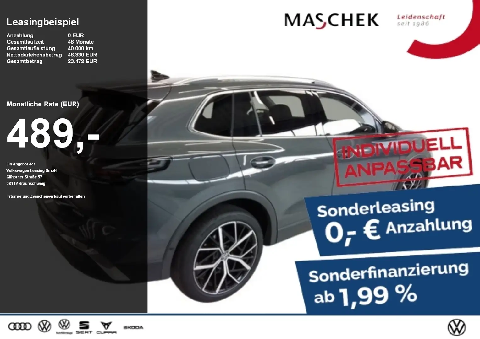 Volkswagen Tiguan Elegance 1.5 eHybrid AHK Panorama Anschlussg Grau - 1