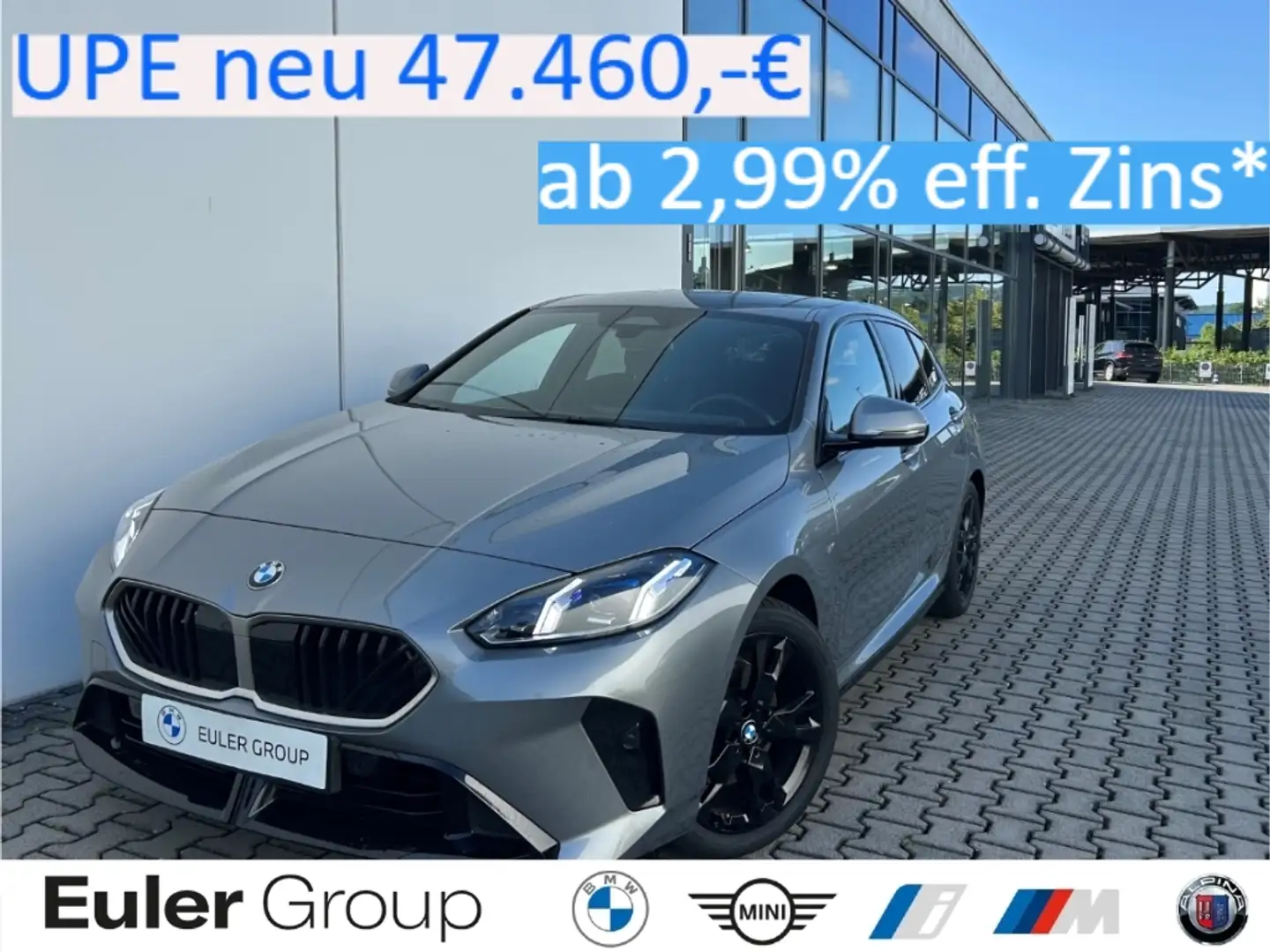 BMW 118 dA M Sport F70 AHK Alarm ad.M-FW Sonnenschutz adLE Grau - 1