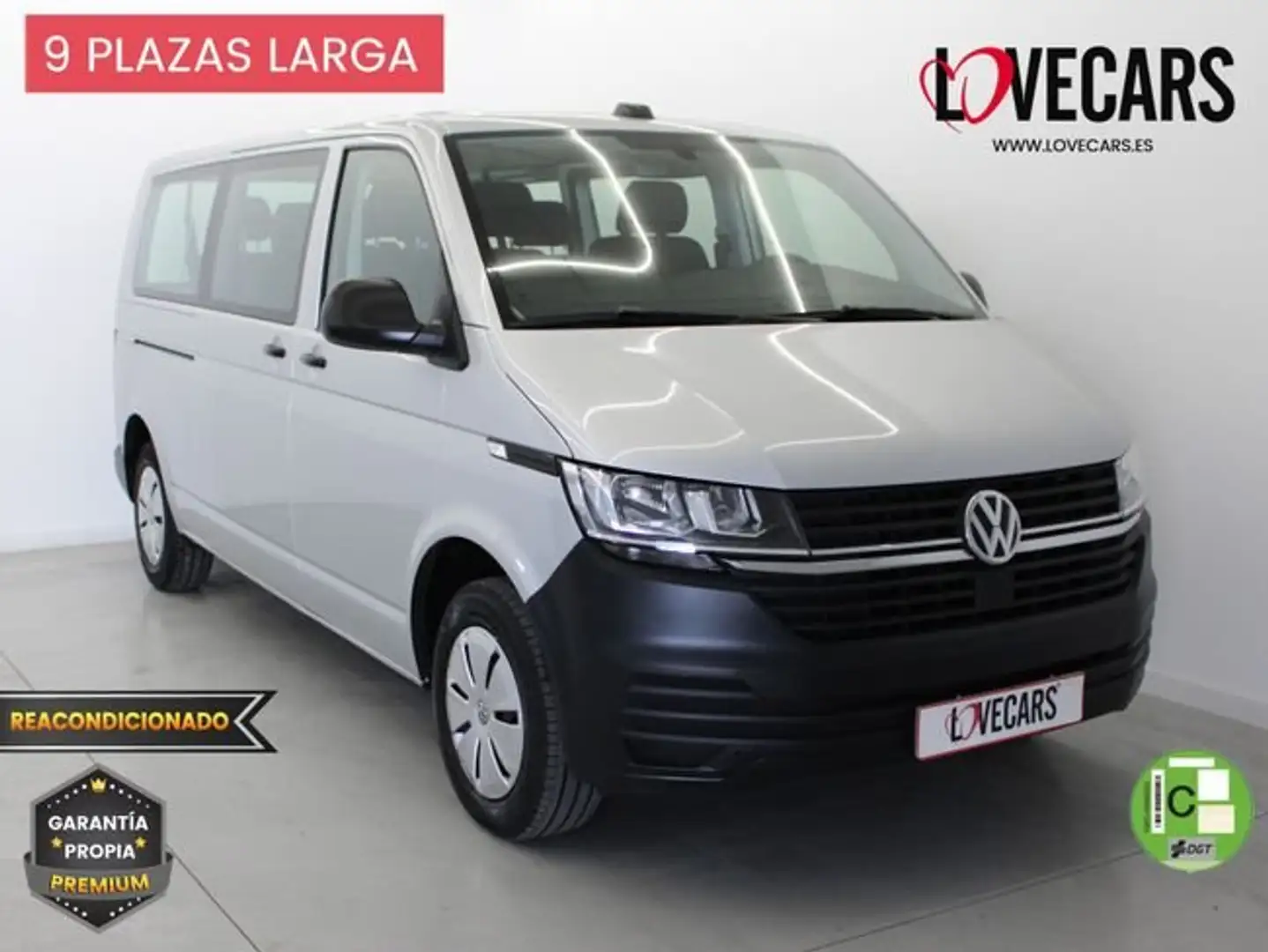 Volkswagen Transporter 2.0 TDI T6 COMBI 9 LARGA 110 Plateado - 1