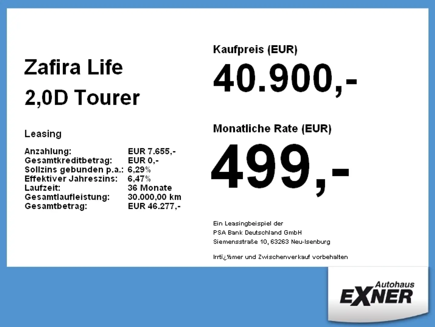 Opel Zafira Life 2,0D Tourer IRMSCHER Leder, Xenon Blanc - 2