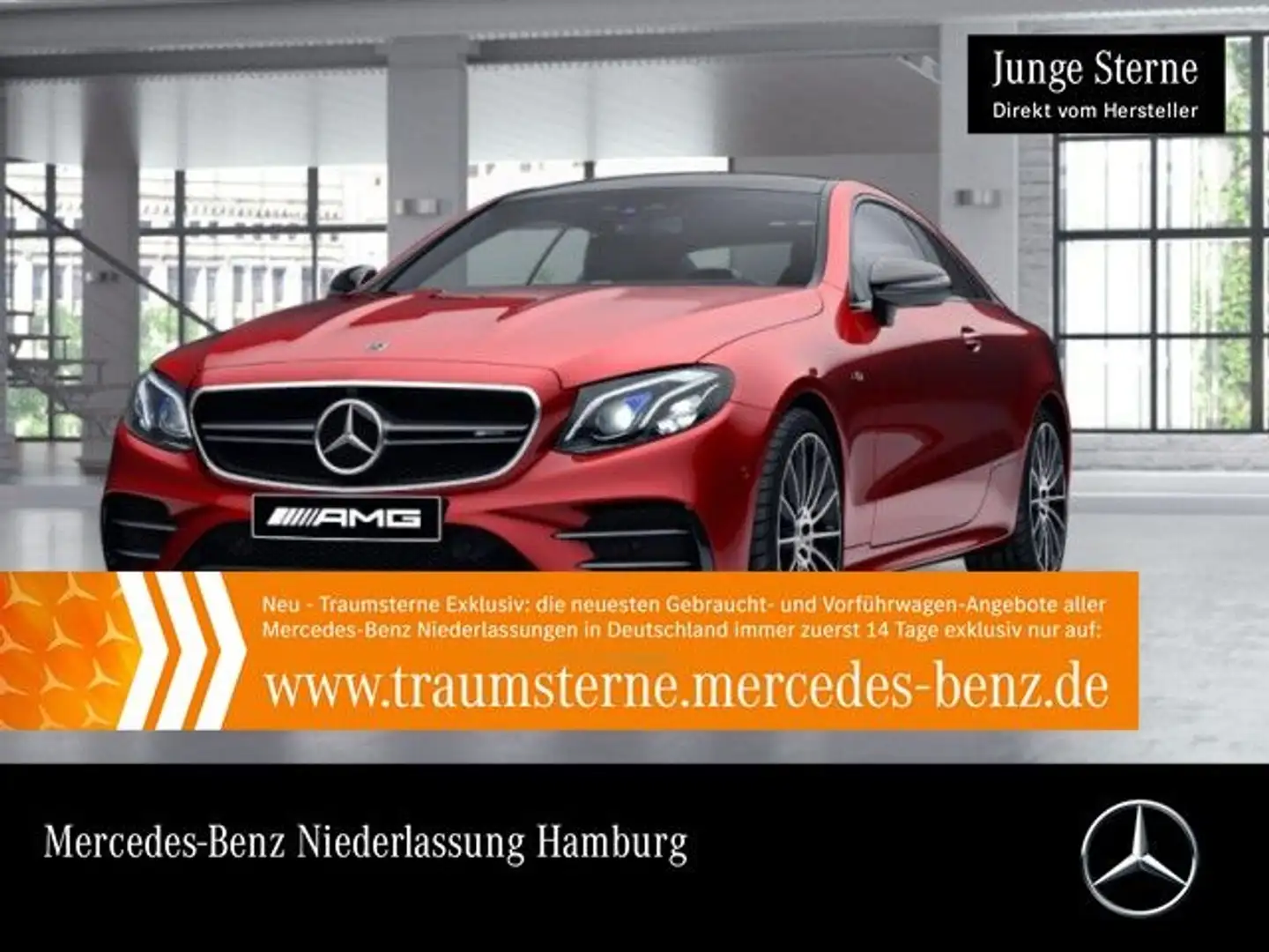 Mercedes-Benz E 53 AMG AMG Cp. Driversp WideScreen Pano Burmester Distr+ Czerwony - 1