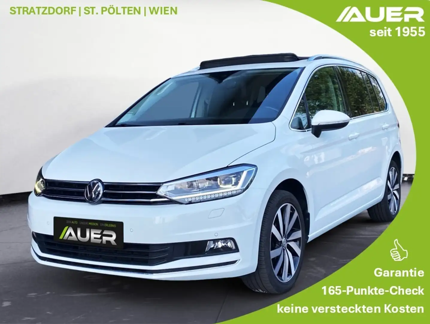 Volkswagen Touran Highline 1,5 TSI DSG | Sky | Navi | Leder Weiß - 1