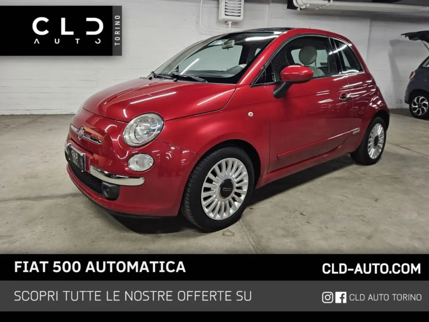 Fiat 500 0.9 TwinAir Turbo Lounge AUTOMATICA Rosso - 1