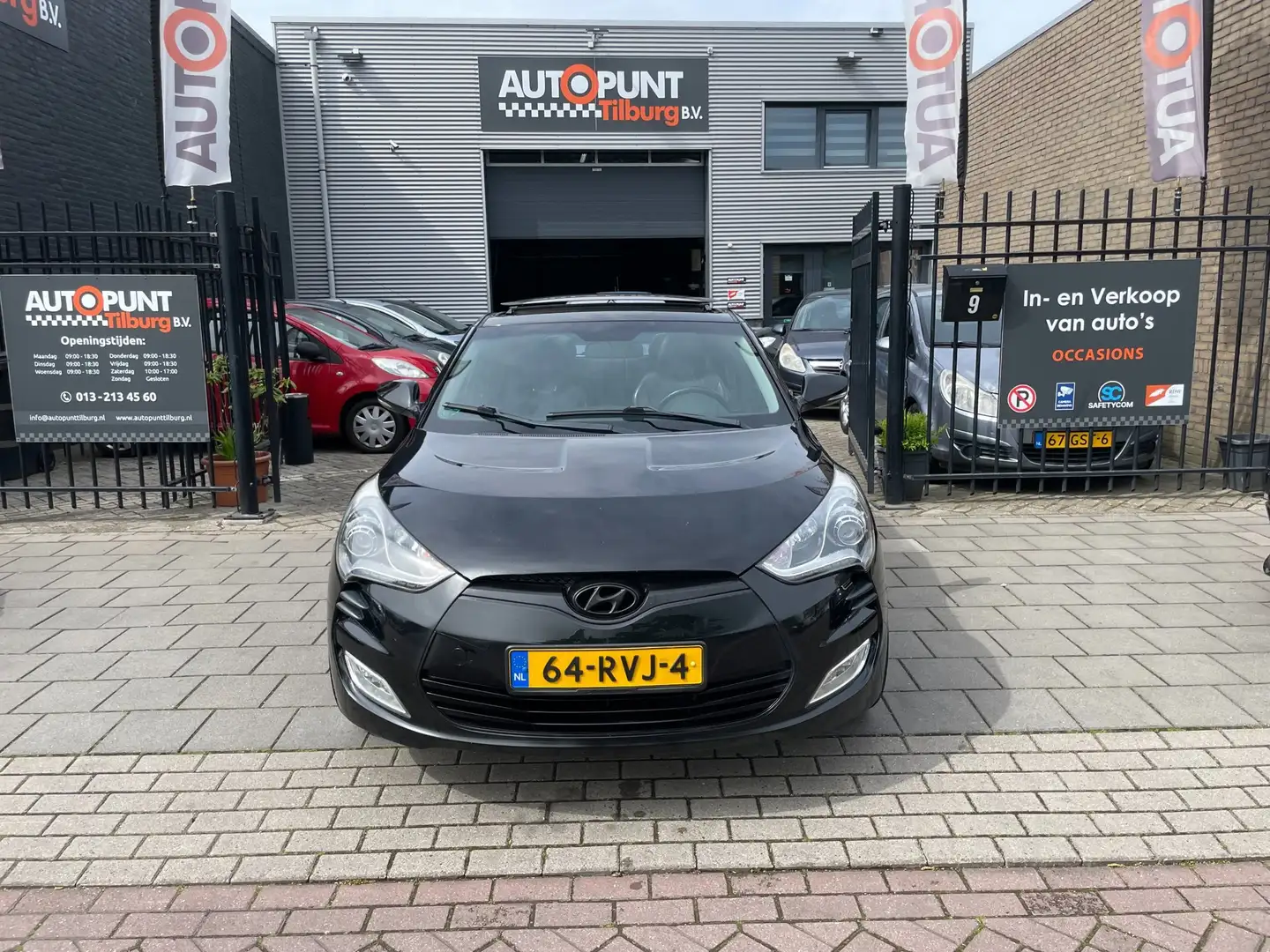 Hyundai VELOSTER 1.6 GDI i-Vision Panoramadak Airco NAP APK Schwarz - 2