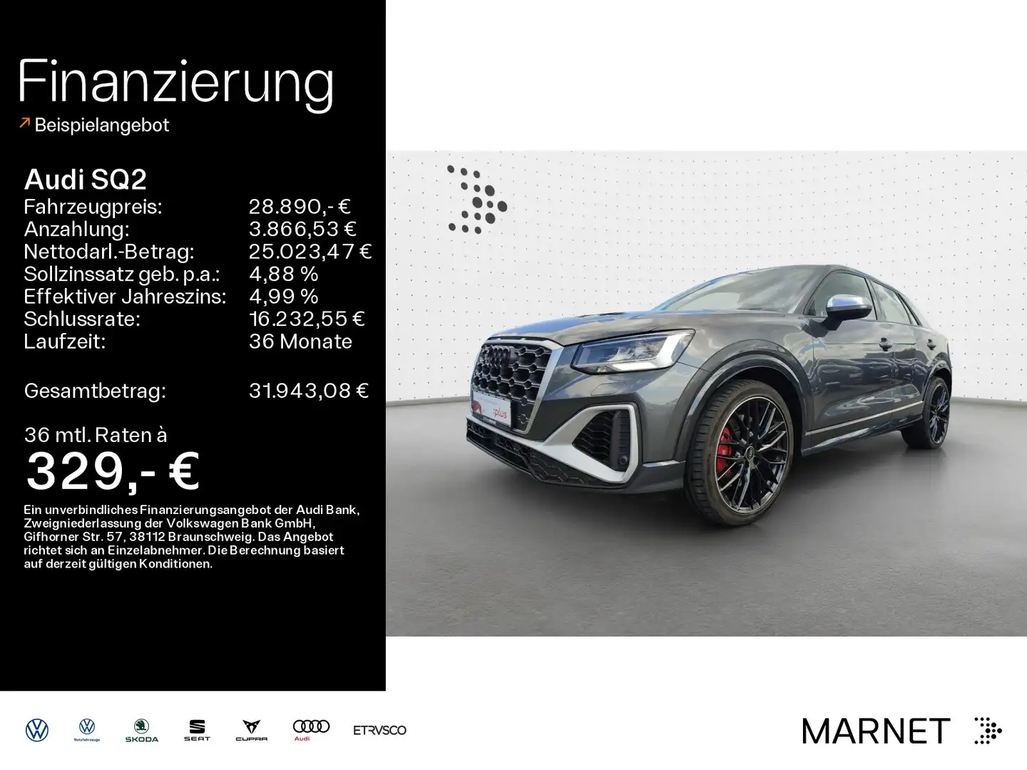 Audi SQ2 TFSI quattro*Navi*LED*Alu*AHK*PDC*Virtual Co Gris - 1