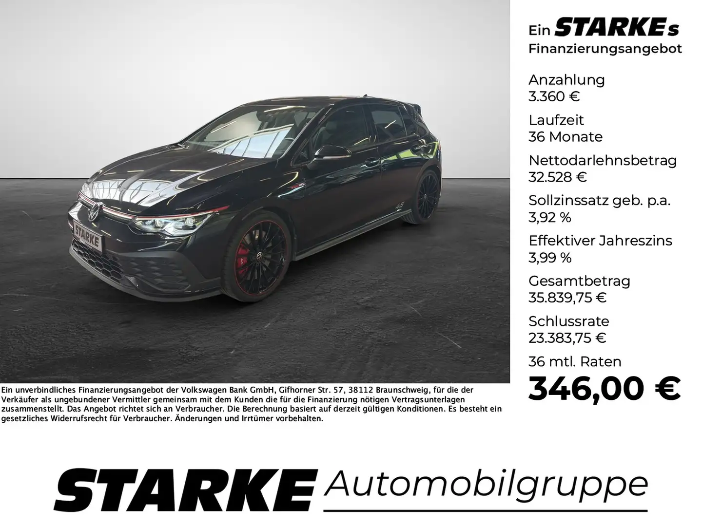 Volkswagen Golf GTI Clubsport 2.0 TSI DSG Edition 45 Black - 1