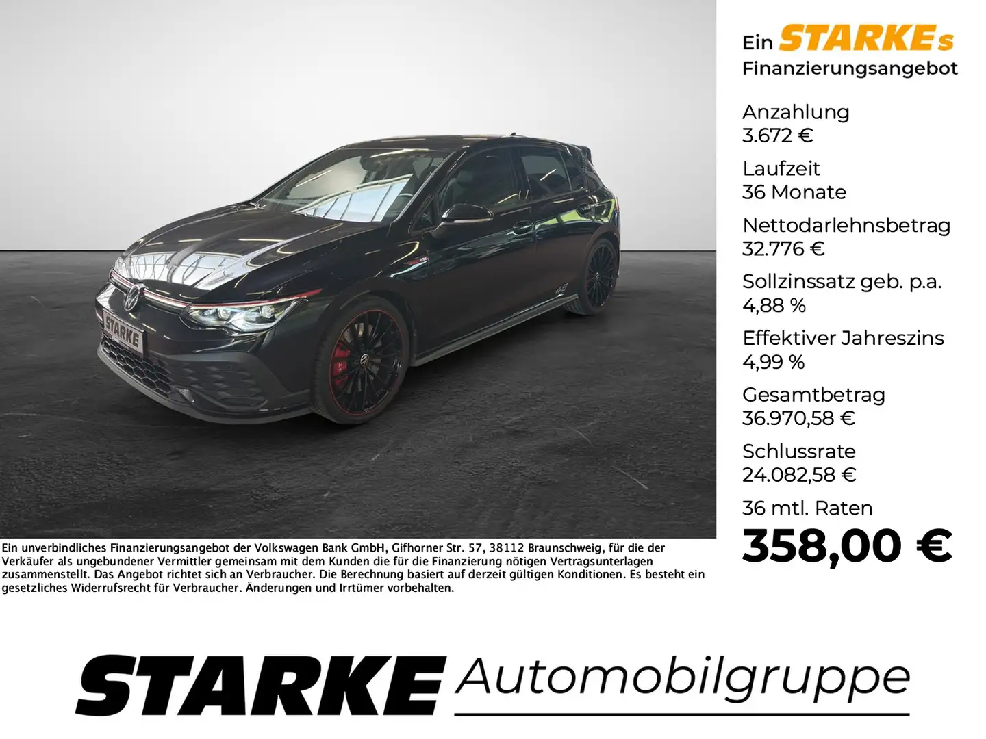 Volkswagen Golf GTI Clubsport 2.0 TSI DSG Edition 45 Czarny - 1