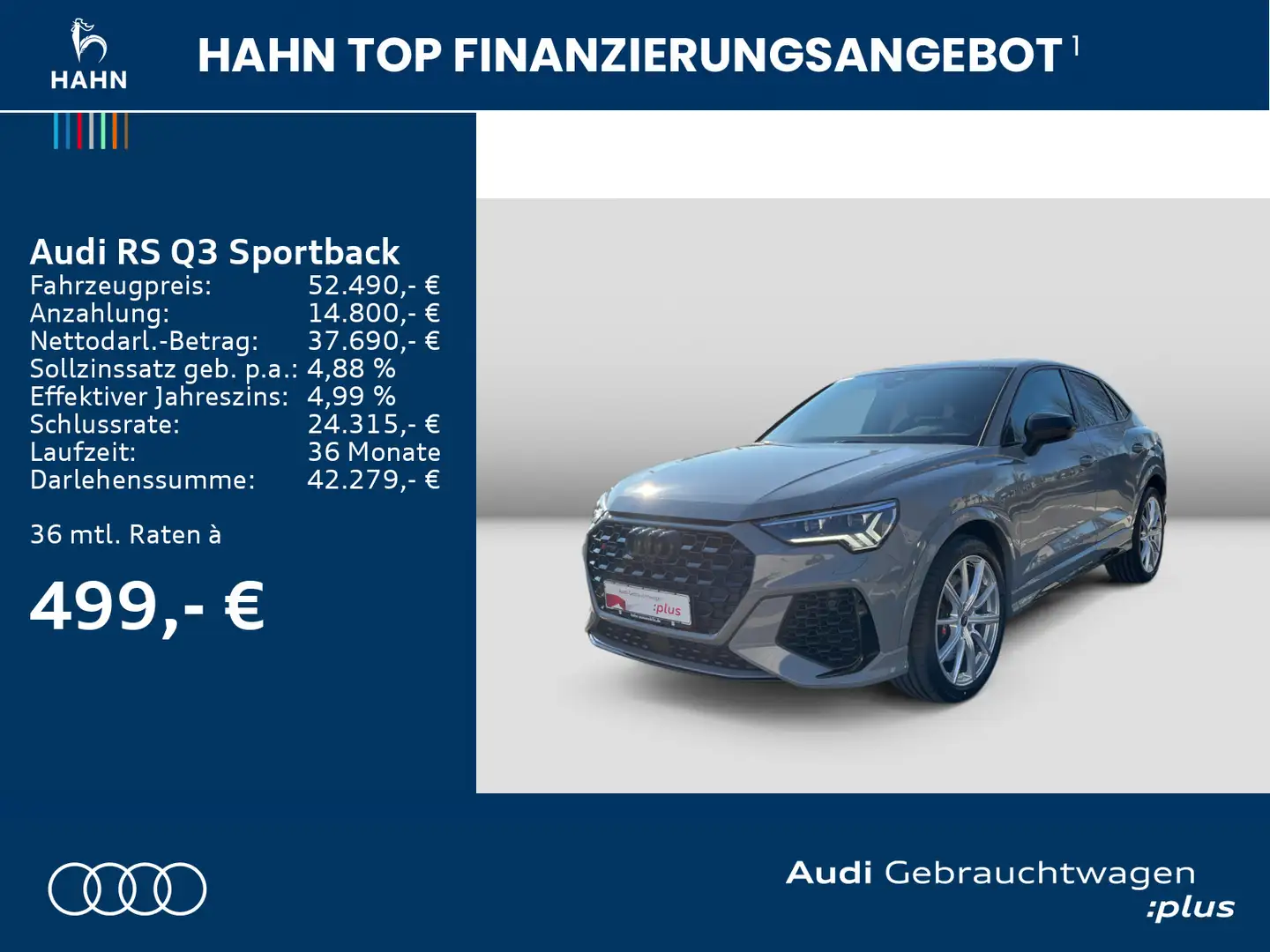 Audi RS Q3 2.5TFSI qua S-Trc Virtual CAM Ma Grau - 2